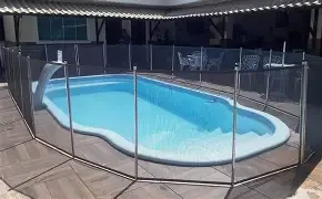 Portão da cerca de piscina com trava de segurança alta